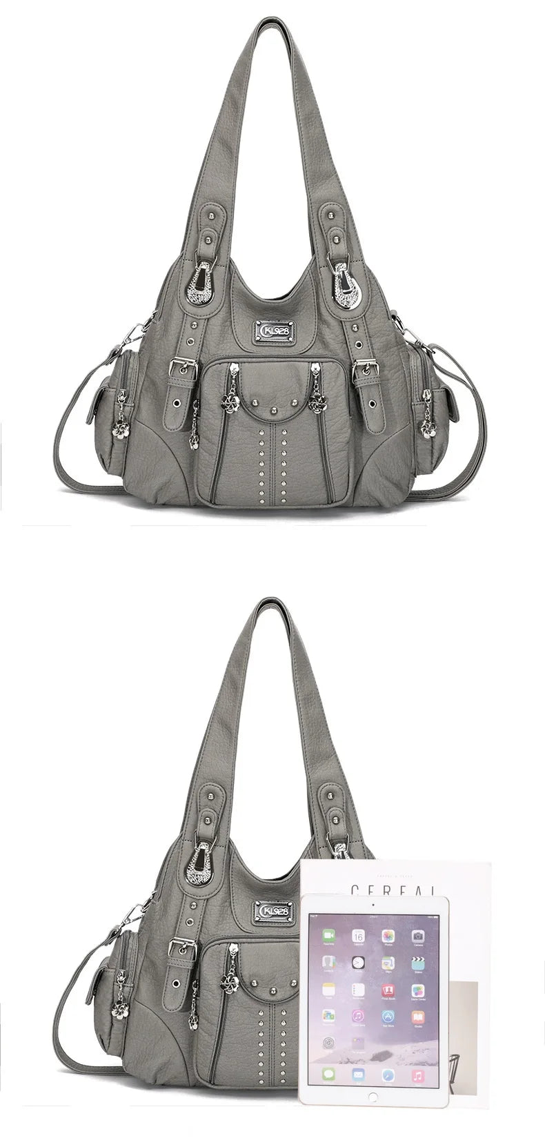Classic Leather Big-Capacity Satchel Bag
