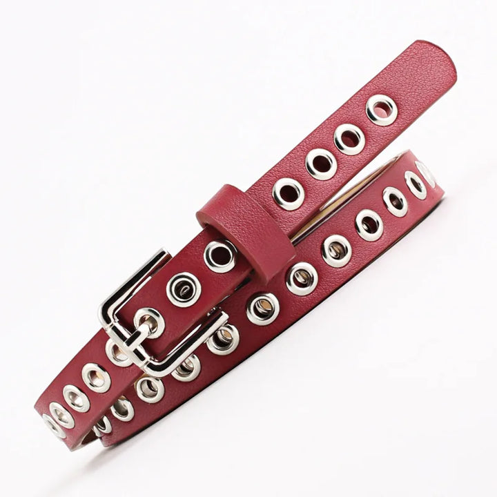Metal Buckle Eyelet Punk Belt