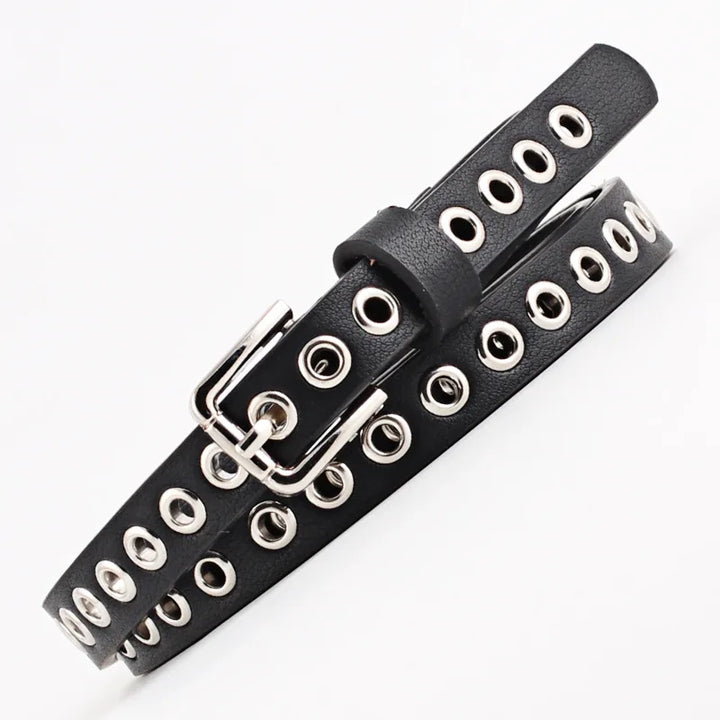 Metal Buckle Eyelet Punk Belt