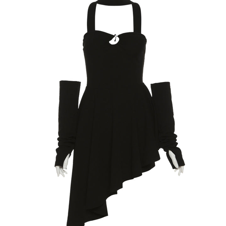 Niche Irregular Slimming Short Dress