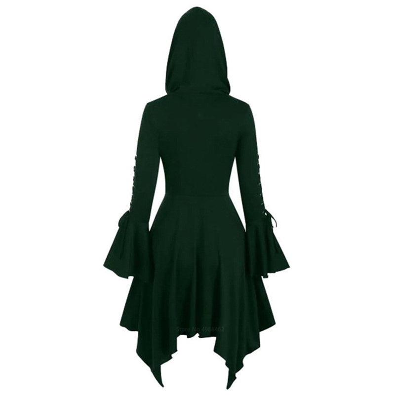 Gothic Irregular Hem Punk Hooded Cloak