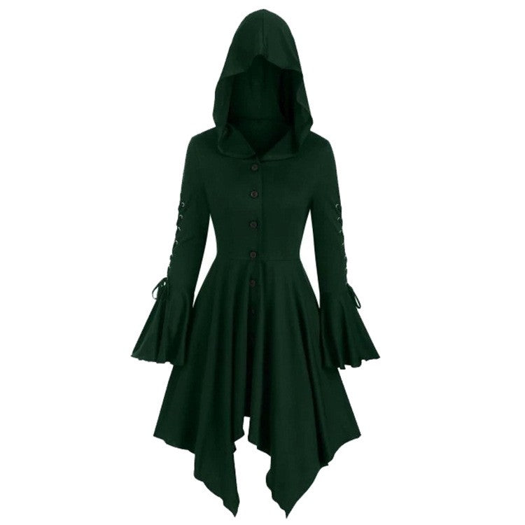 Gothic Irregular Hem Punk Hooded Cloak