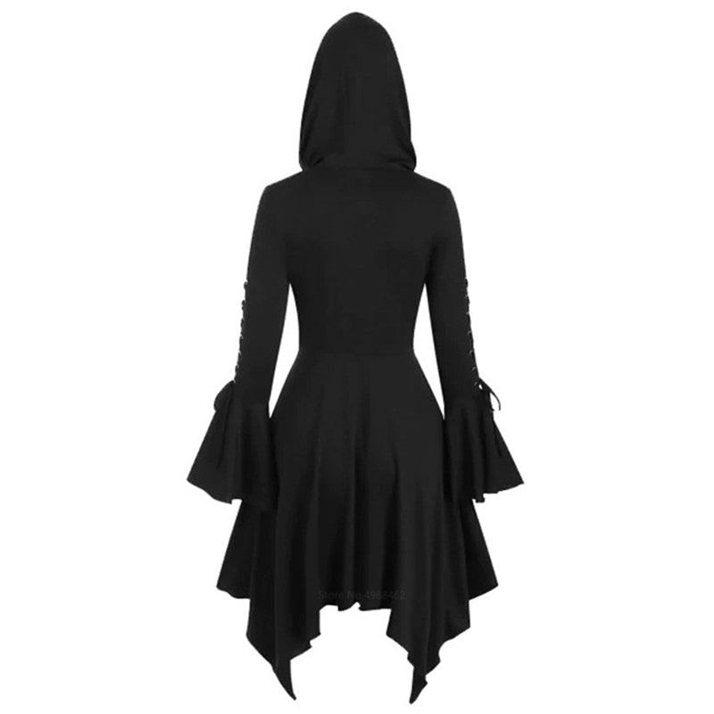 Gothic Irregular Hem Punk Hooded Cloak