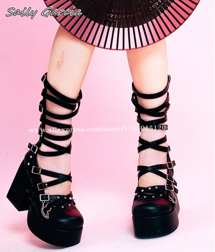 Belt Buckle Strap Pumps