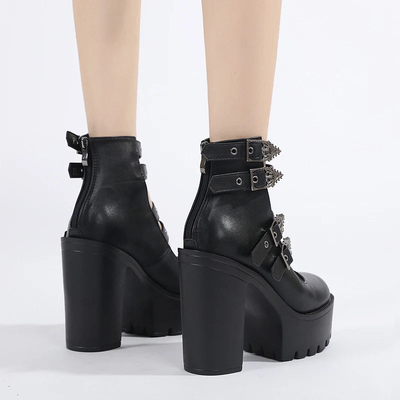 Halloween Buckle Strap Shoes