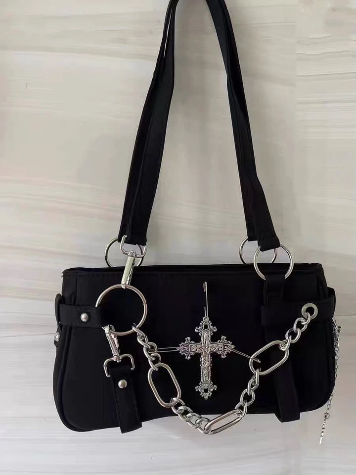 Aesthetic Cross Chain Shoulder Bag
