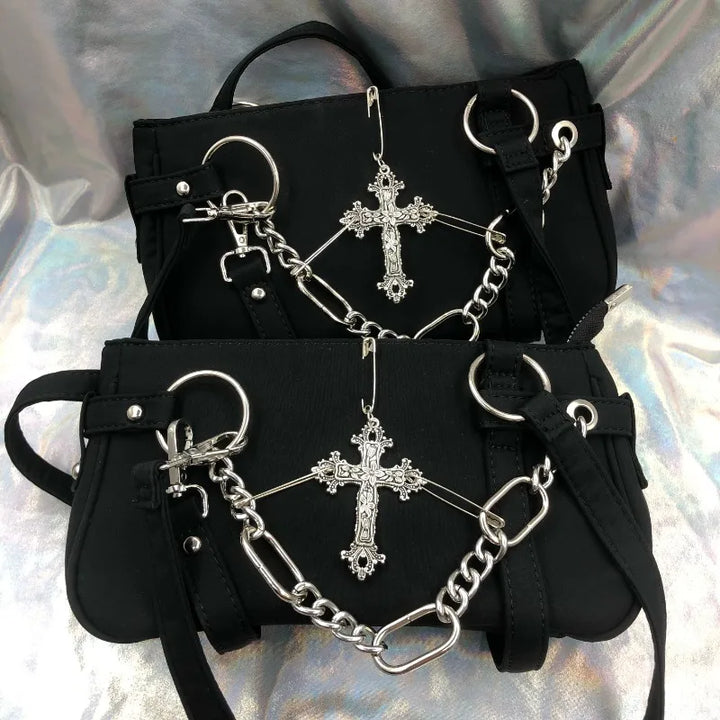 Aesthetic Cross Chain Shoulder Bag