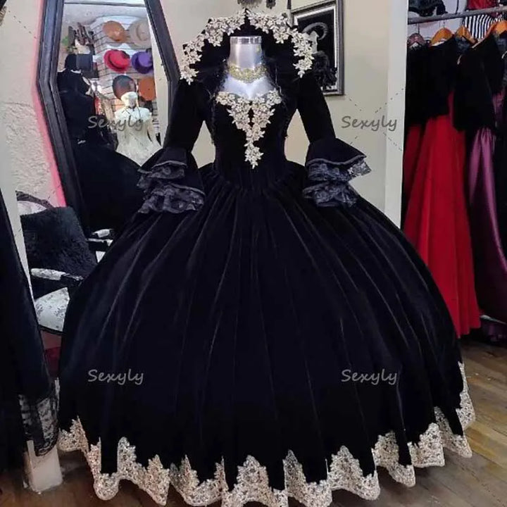 Customizable Puff Sleeve Lace Wedding Dress