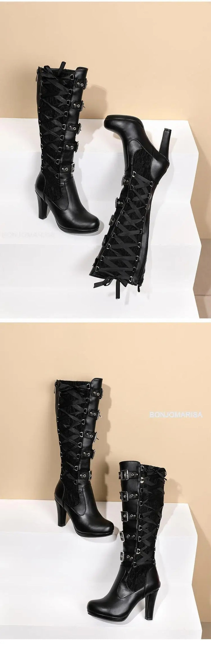 Chunky High Heel Winter Shoes