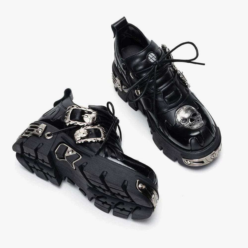 Midnight Havoc Chunky Leather Boots