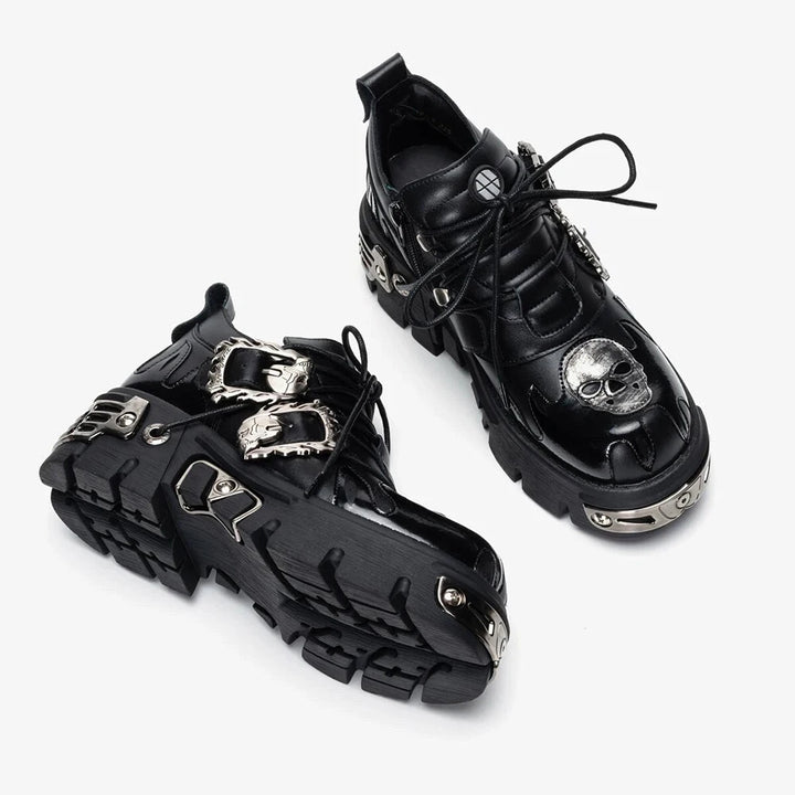 Midnight Havoc Chunky Leather Boots