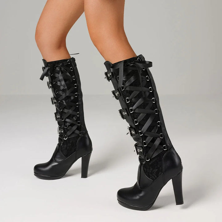 Chunky High Heel Winter Shoes