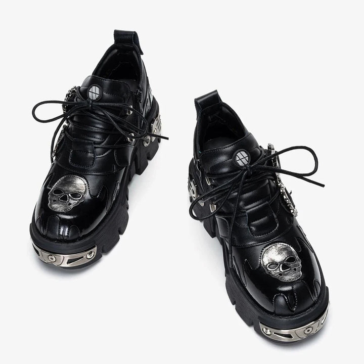 Midnight Havoc Chunky Leather Boots