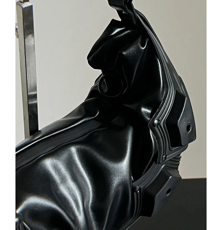 Multipocket PU Leather Punk Tote Bag