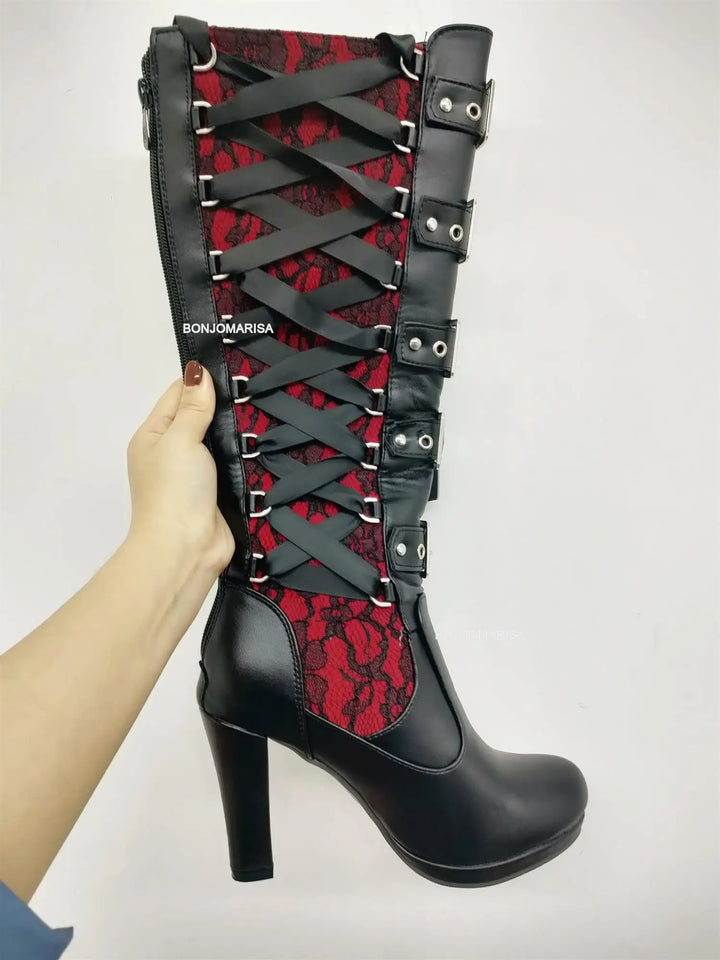 Chunky High Heel Winter Shoes