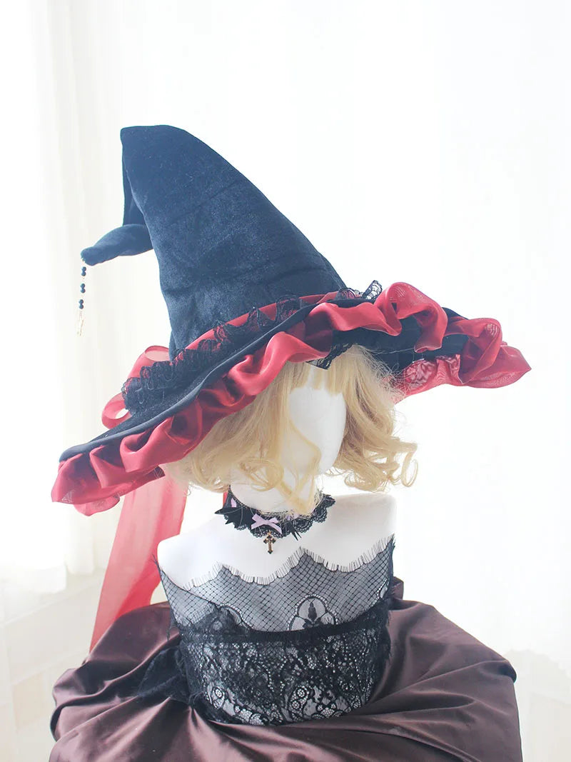 Handmade Dark Goth Style Halloween Hat