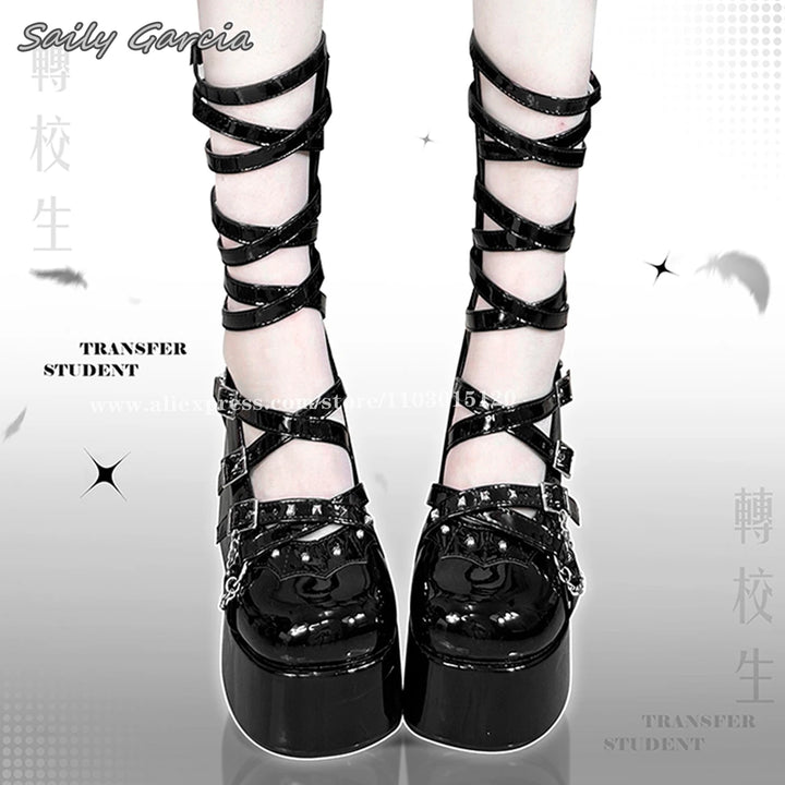 Belt Buckle Strap Pumps