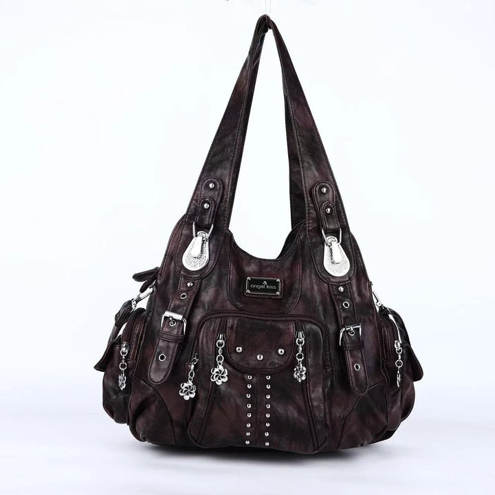 Classic Leather Big-Capacity Satchel Bag
