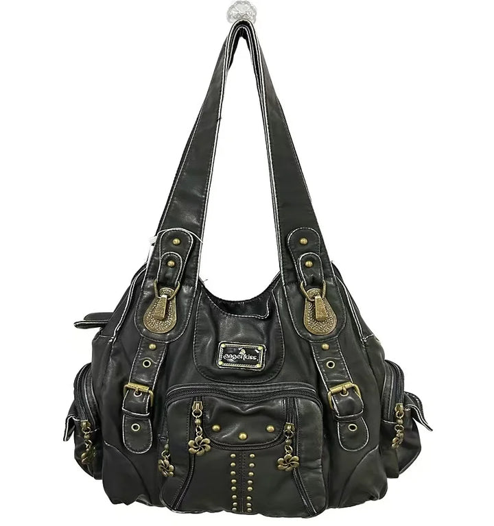 Classic Leather Big-Capacity Satchel Bag
