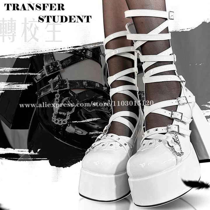 Belt Buckle Strap Pumps