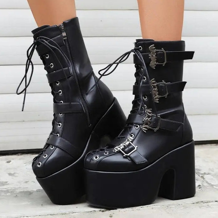 Platform Mid-Calf Boots