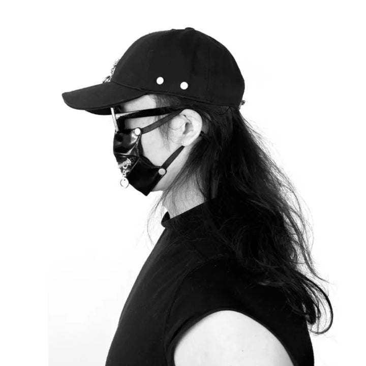Dark Trend Zipper Peaked Cap