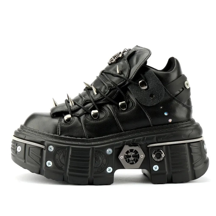 Chunky Rock Style Metal Toe Sneakers
