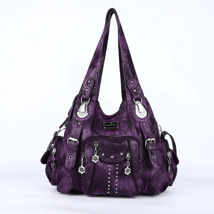 Classic Leather Big-Capacity Satchel Bag