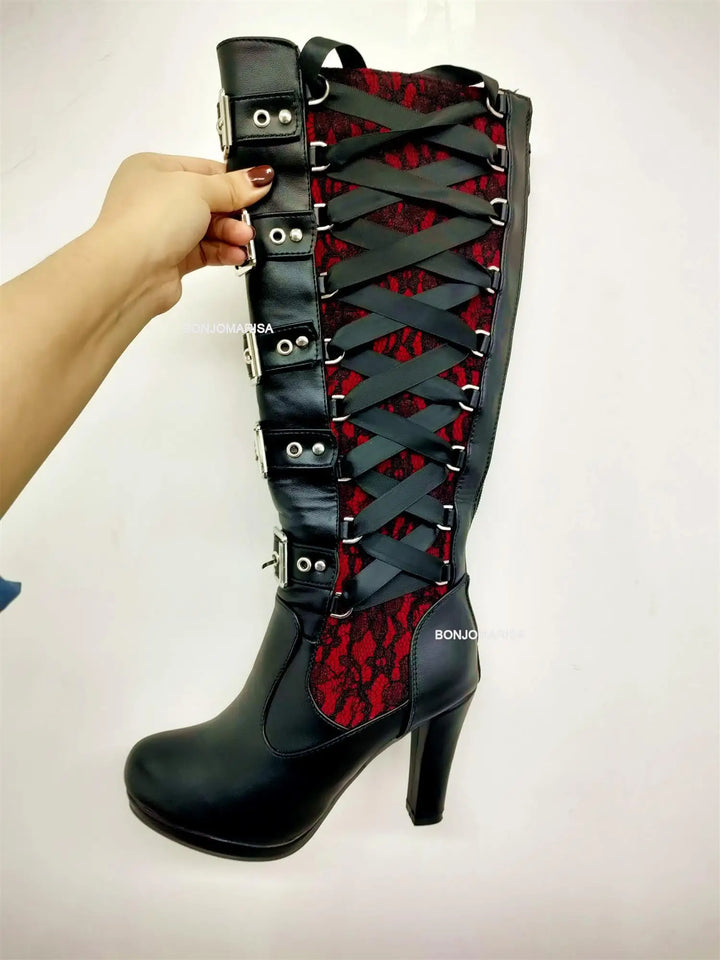 Chunky High Heel Winter Shoes