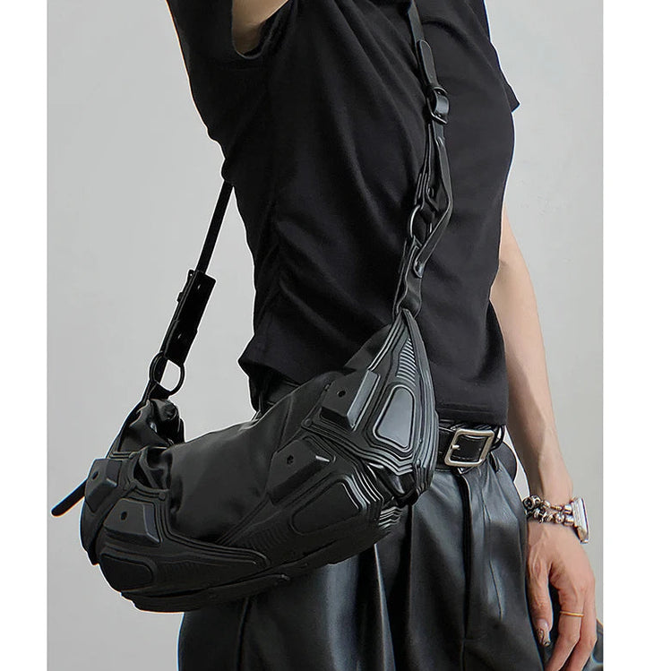 Multipocket PU Leather Punk Tote Bag
