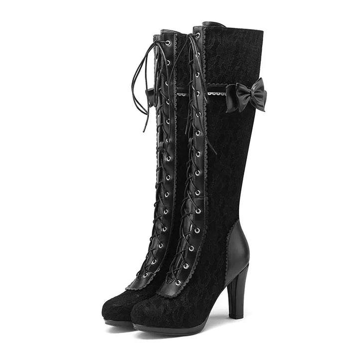 Chunky High Heel Winter Shoes