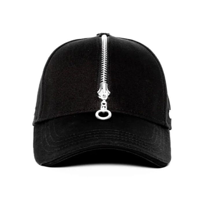 Dark Trend Zipper Peaked Cap