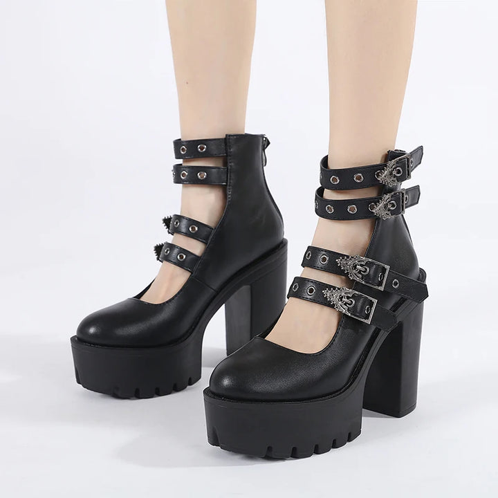 Halloween Buckle Strap Shoes