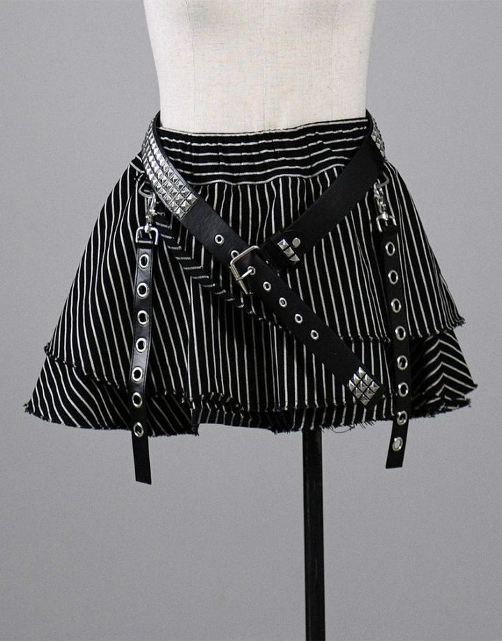 Chain Belt Pleated Skirt --- DUPLICATE