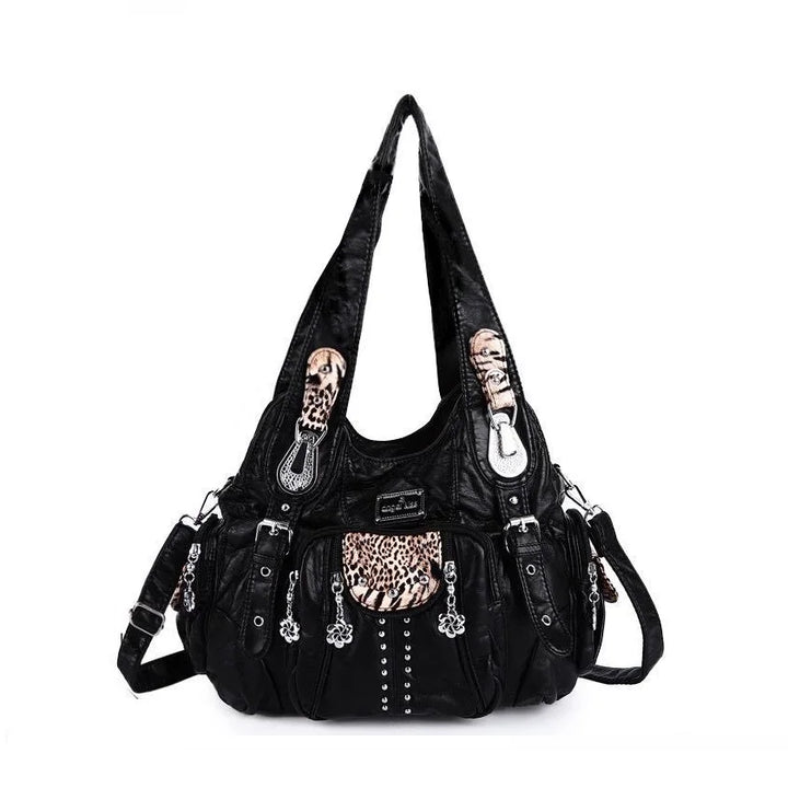 Classic Leather Big-Capacity Satchel Bag