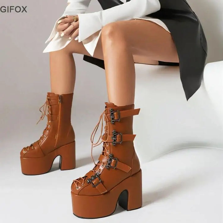 Platform Mid-Calf Boots