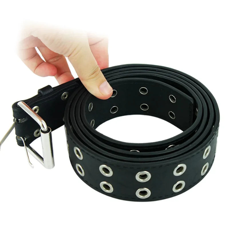 Chain Belt Grommet Waistband