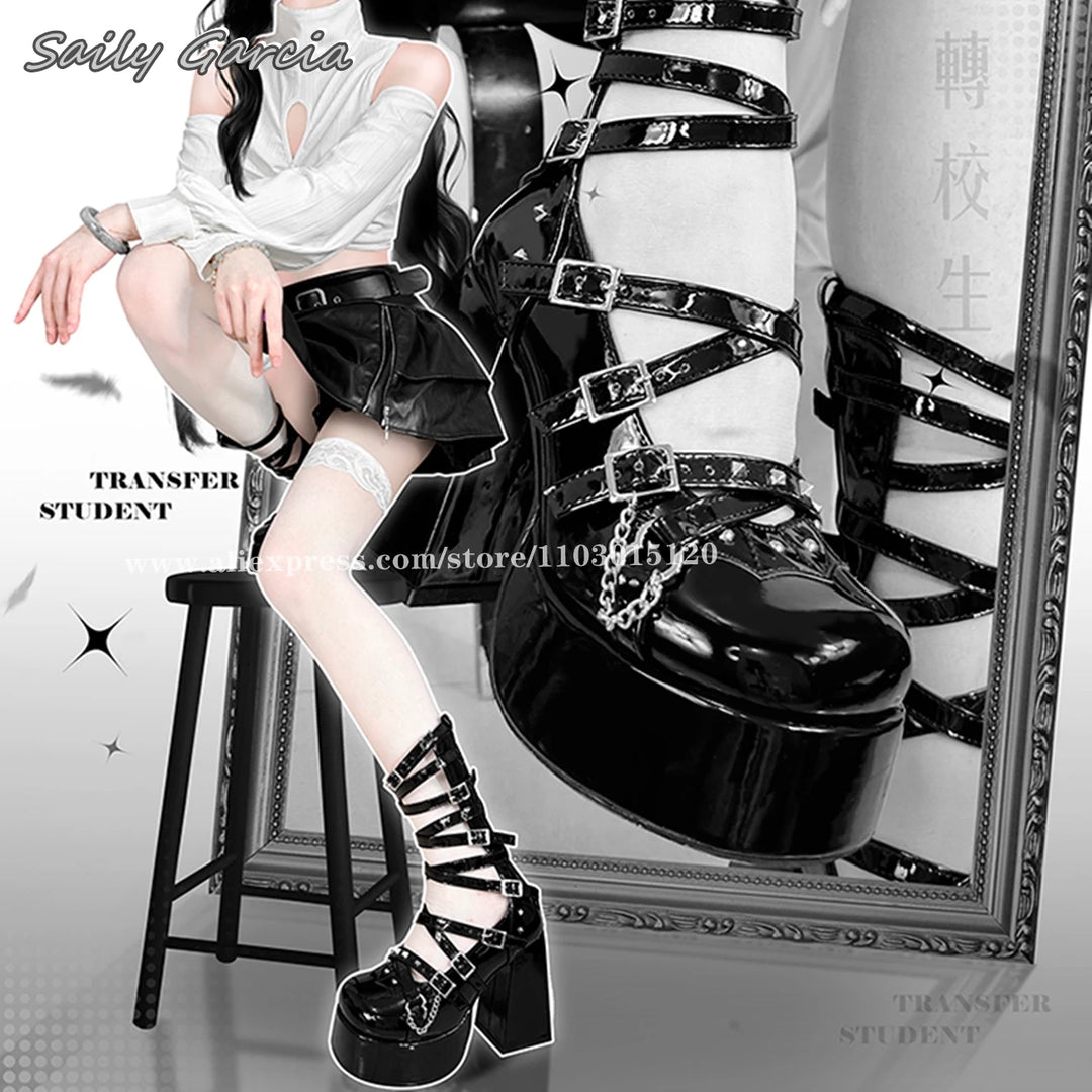 Belt Buckle Strap Pumps
