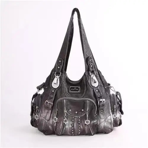 Classic Leather Big-Capacity Satchel Bag