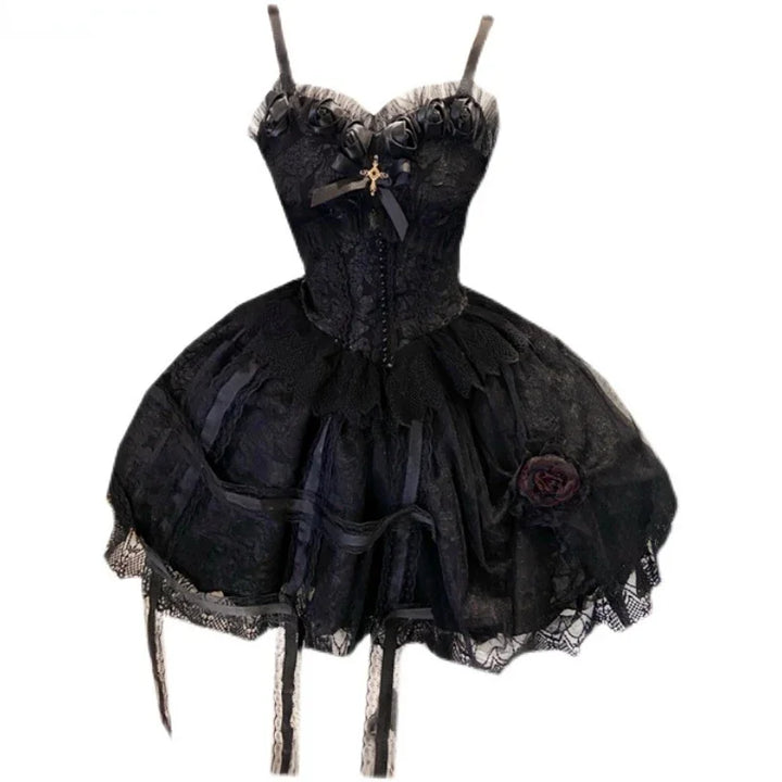 Victorian Lace Rose Japanese Dress
