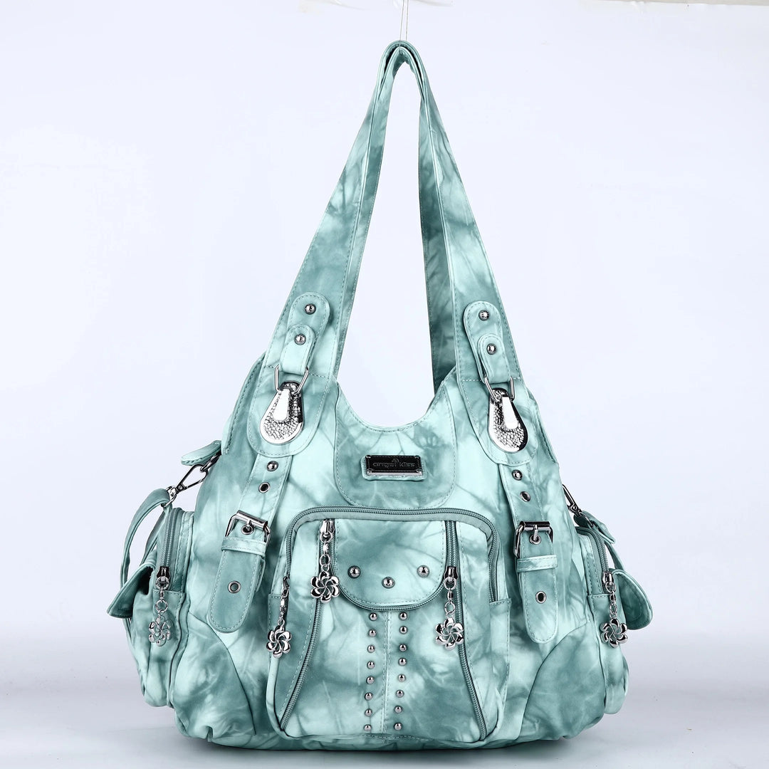 Classic Leather Big-Capacity Satchel Bag