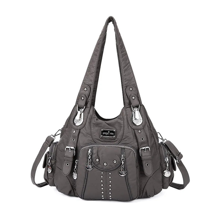 Classic Leather Big-Capacity Satchel Bag