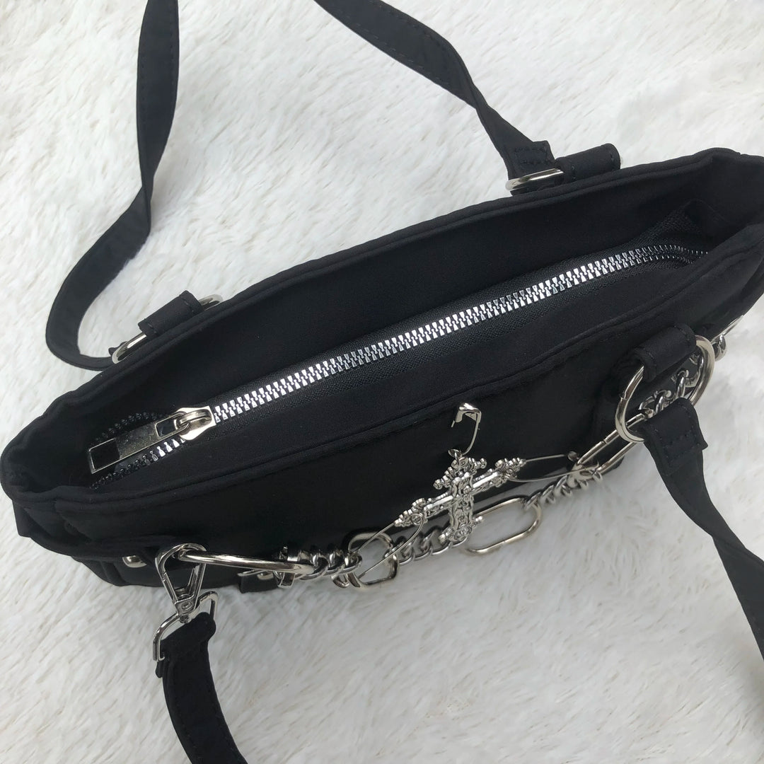 Aesthetic Cross Chain Shoulder Bag
