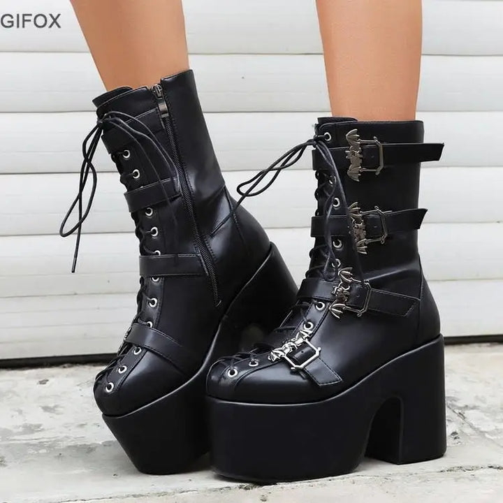 Platform Mid-Calf Boots