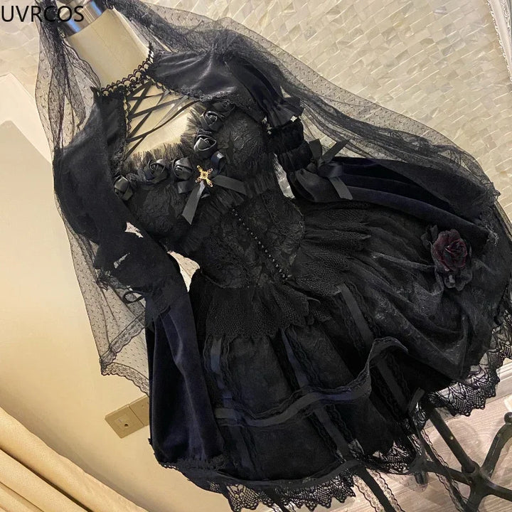 Victorian Lace Rose Japanese Dress