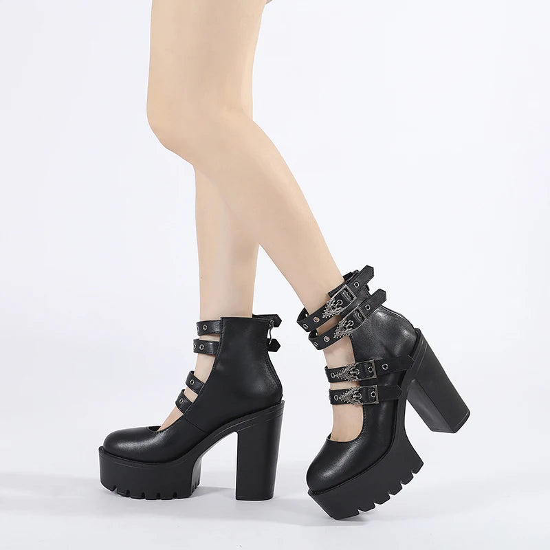 Halloween Buckle Strap Shoes