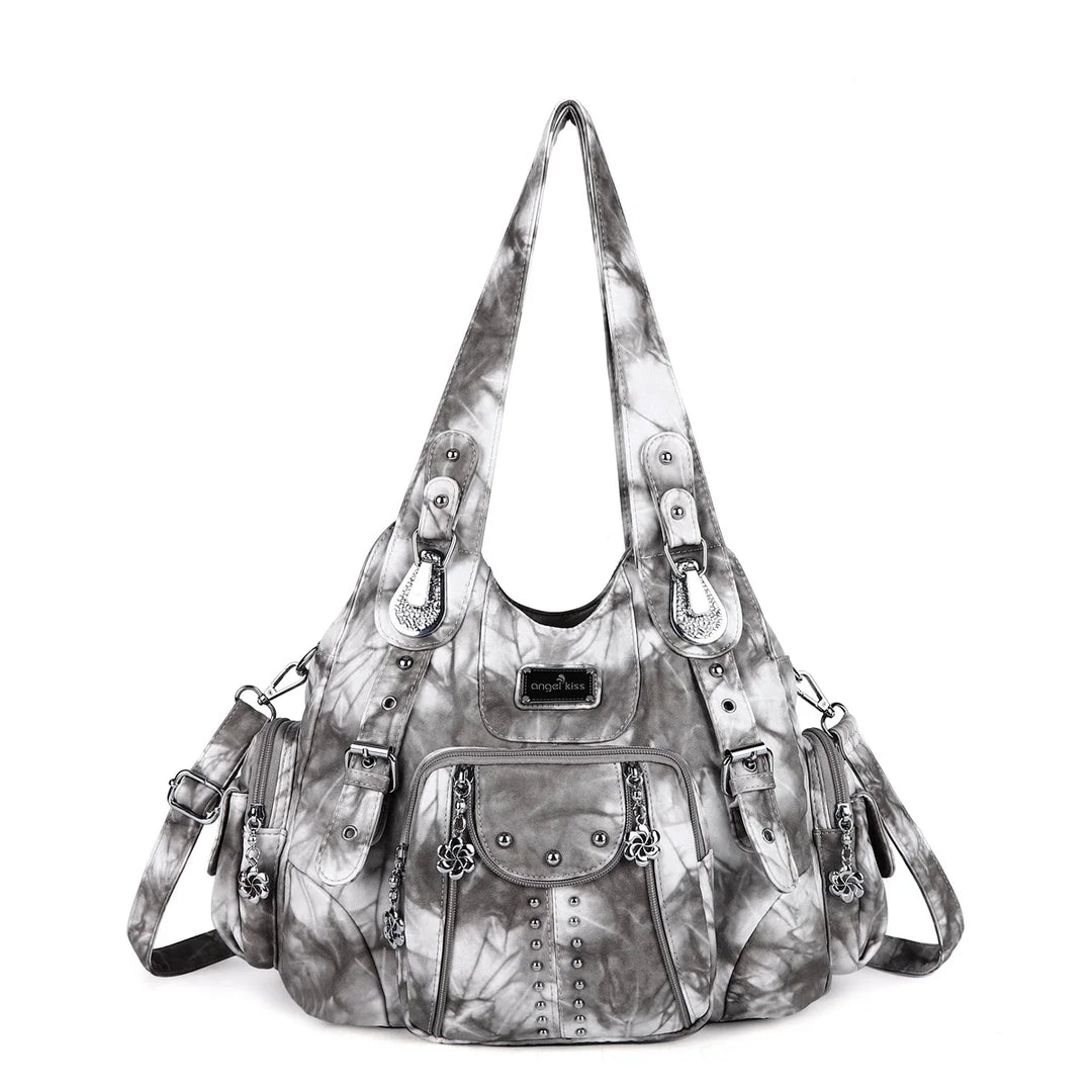 Classic Leather Big-Capacity Satchel Bag