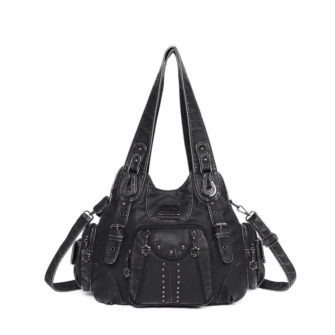 Classic Leather Big-Capacity Satchel Bag