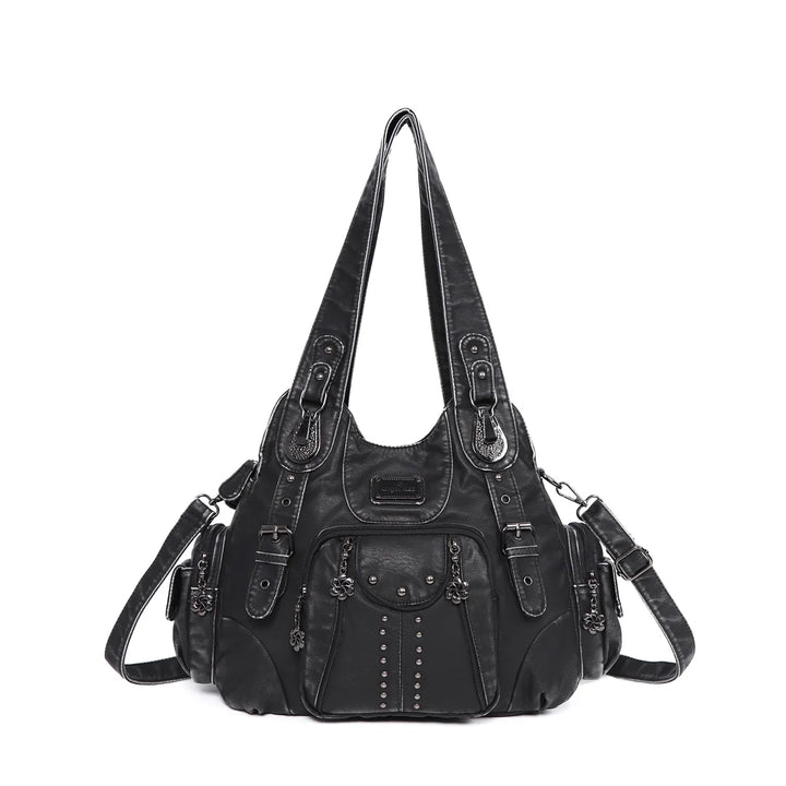 Classic Leather Big-Capacity Satchel Bag