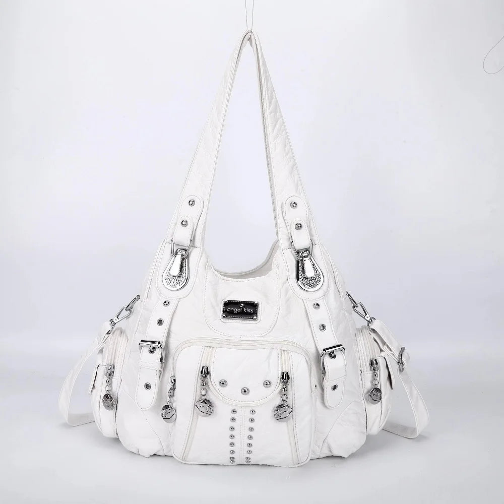 Classic Leather Big-Capacity Satchel Bag